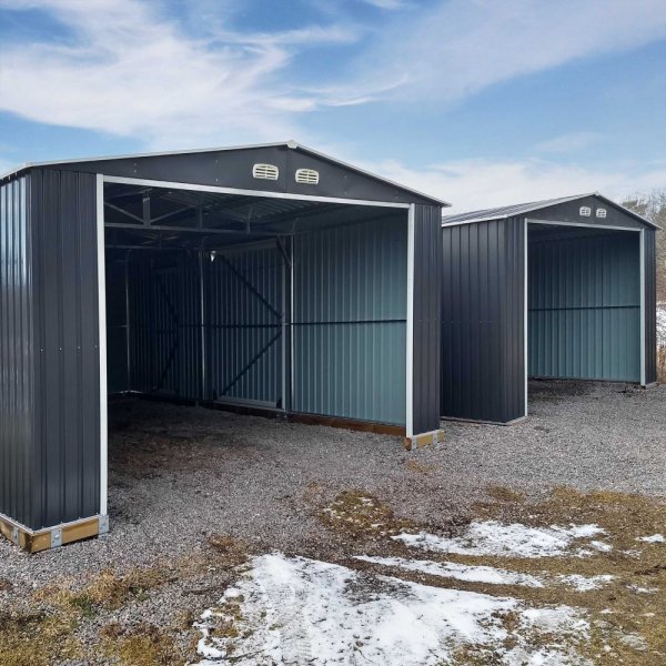Metalplade garagesæt 23 m² dobbeltdør garageport premium Metalplade garagesæt 23 m² dobbeltdør garageport premium