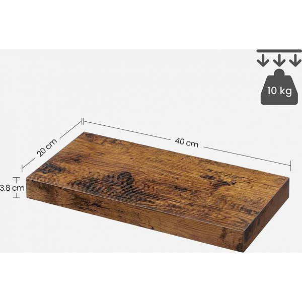 Sussex v�gghylla 40 x 20 cm - Brun