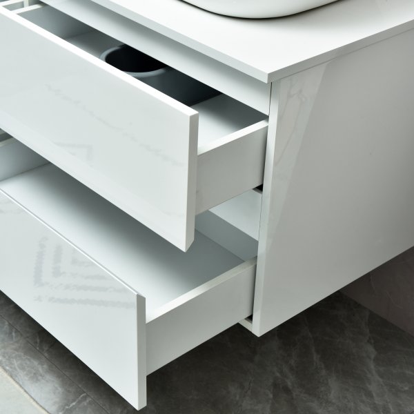 Badrumsmöbler Amsterdam XL - Vit högglans Badrumsmöbler Amsterdam XL - Vit högglans