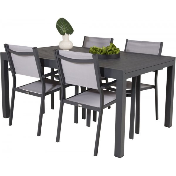 Holma Matgrupp (160x100) - Svart - 4 Stolar Holma Matgrupp (160x100) - Svart - 4 Stolar