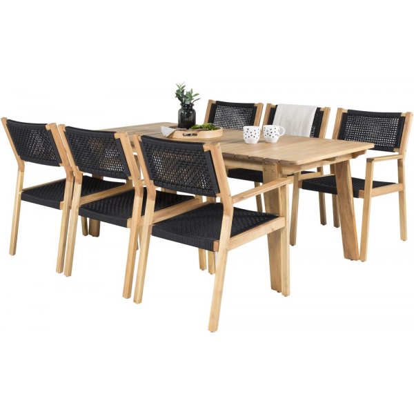 Malmby Matgrupp (180x90) - Natur - 6 Stolar Malmby Matgrupp (180x90) - Natur - 6 Stolar