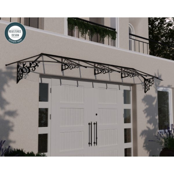 Canopia Lily French Entrtak 0,9 x 4,7 - Svart/klarglas