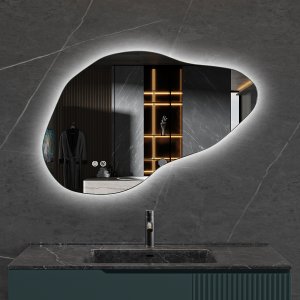 LED-spegel 100x65 cm med anti-fog och justerbar belysning