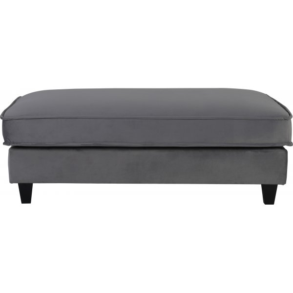 Fotpall 122x86 cm m�rkgr� sammet - Brandy