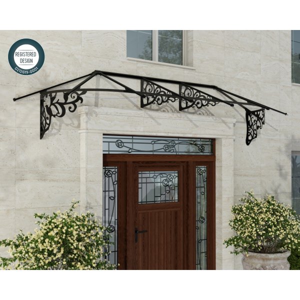 Canopia Lily French Entrtak 0,9 x 2,1 - Svart/klarglas