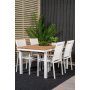 Dotorp Matgrupp (160x90) - Vit/Natur - 4 Stolar