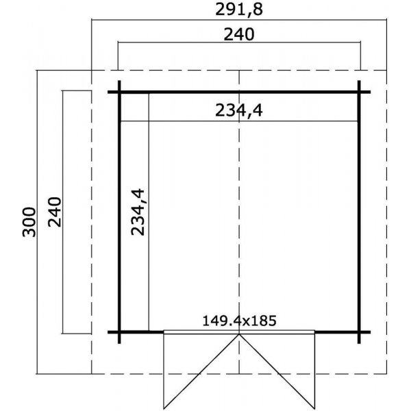 Friggebod Malcolm B - 6 m² Friggebod Malcolm B - 6 m²