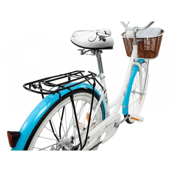 Damcykel Classic 26\\\" - Vit & blå Damcykel Classic 26\\\" - Vit & blå