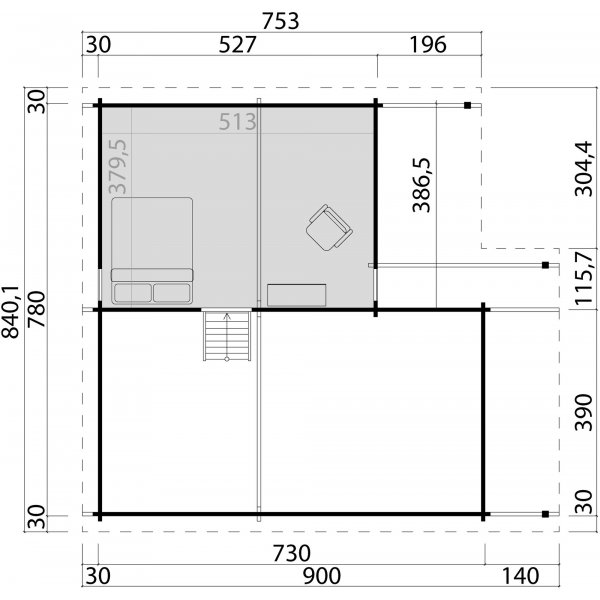 Fritidshus Gustav - 60 m�