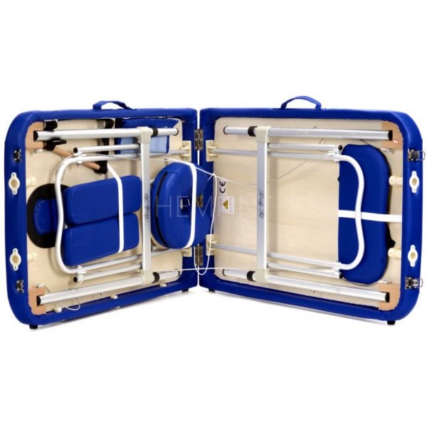 Massagebnk med metallben - 2 zoner - Bl