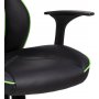 Vayne svart spelstol med gr�na detaljer