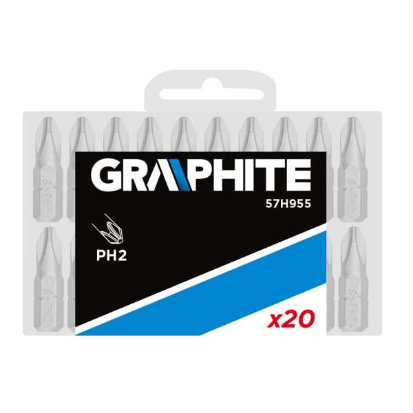 Bits PH2, 25 mm, 1/4\\\", 20-pk