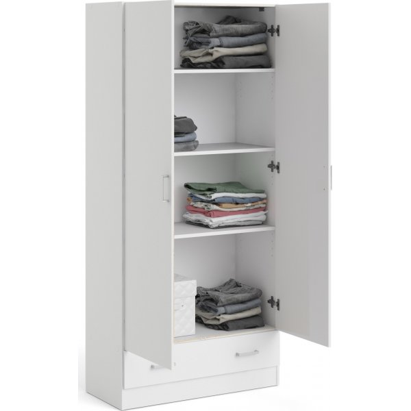 Space garderob vit 80 cm bred med 170,5 cm h�g