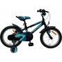 Kinderfahrrad Casper 20\\\" - Schwarz/Blau + Reflektierendes Geschirr