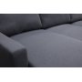 U-soffa b�ddsoffa Dream med f�rvaring - 299 cm - m�rkgr�