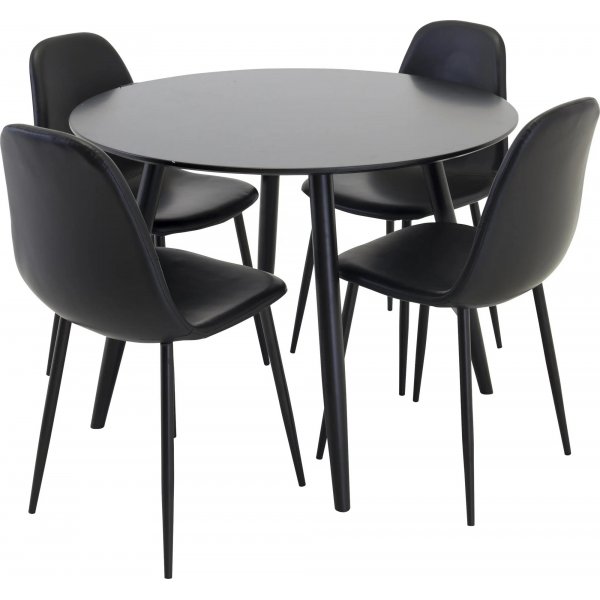 Paradis matbord 100 cm - Svart