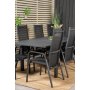 Holma Spisegruppe (160x100) - Sort - 8 Stole