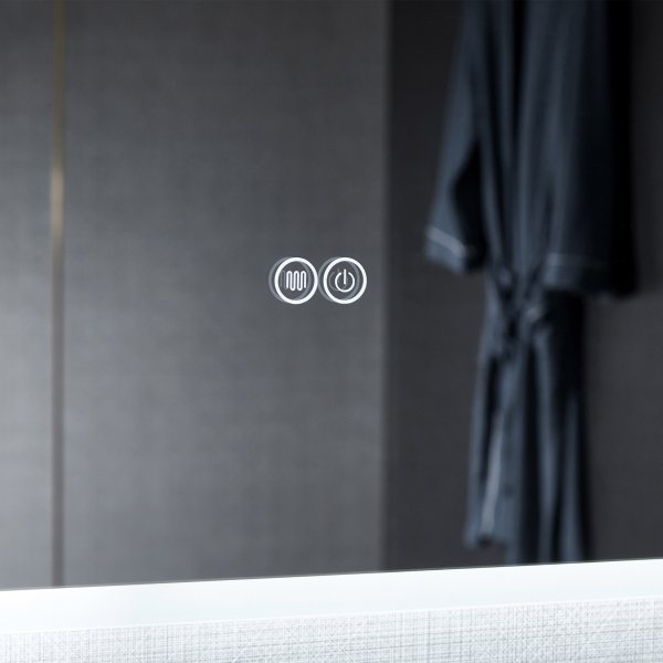 Badev�relsesspejl 140 x 100 cm med LED-belysning og antidug