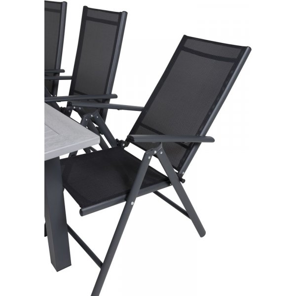 Ekenäs Matgrupp (152x90) - Svart/Grå - 6 Stolar Ekenäs Matgrupp (152x90) - Svart/Grå - 6 Stolar