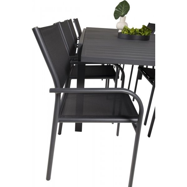 Holma Matgrupp (160x100) - Svart - 8 Stolar Holma Matgrupp (160x100) - Svart - 8 Stolar