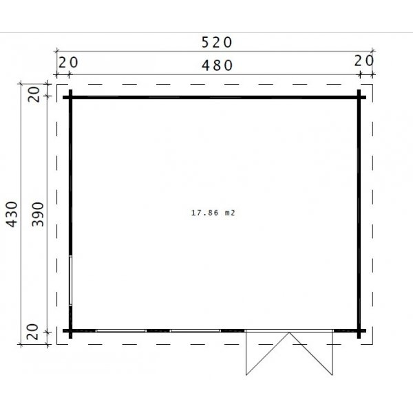 Attefallshus Ingmar A - 20,5 m² Attefallshus Ingmar A - 20,5 m²
