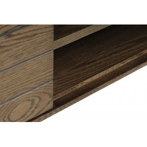 Inez tv-b�nk i brunoljad ek - Bredd 120 cm