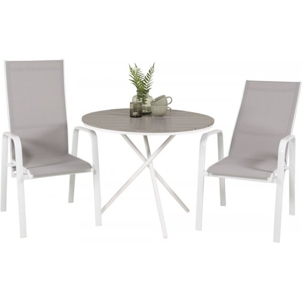 Ebbarp cafbord  vit/gr