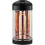 Terrassevarmer stende - 600-1200W - Sort