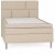 Hilton Deluxe Kontinentalsäng 90x200 cm - Beige, Fast Med Kromade Metallben Hilton Deluxe Kontinentalsäng 90x200 cm - Beige, Fast Med Kromade Metallben
