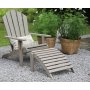 Salt dckstol med fotpall - Gr teak