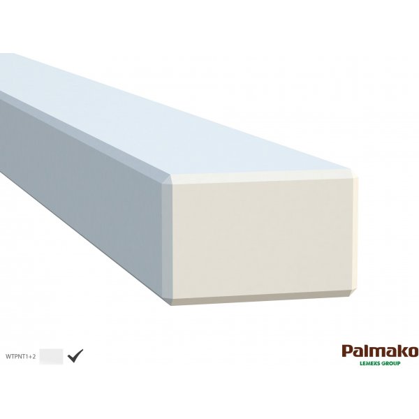 Stolpe till altanrcke - 45x90x1200 mm - Vit