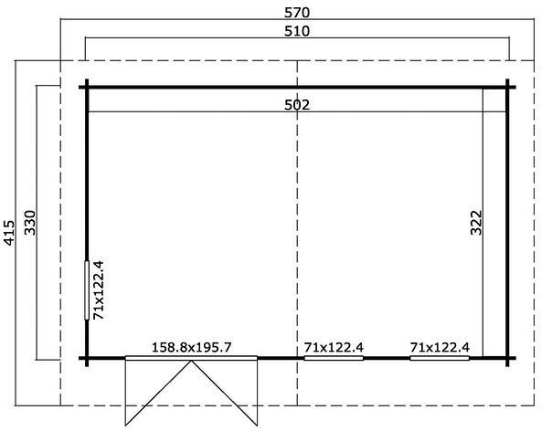 Attefallshus Christer - 17 m