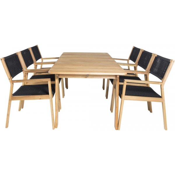 Malmby Spisegruppe (180x90) - Natur - 6 Stole