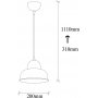 Bergamo taklampa 180-S - Guld