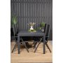 Holma Matgrupp (160x100) - Svart - 4 Stolar