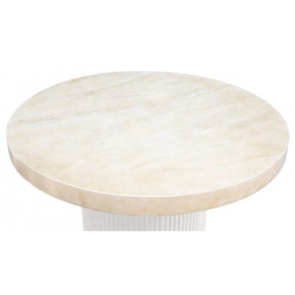 Merca Outdoor-Couchtisch Ø80 cm - Travertin-Finish + Reinigungsspray für Gartenmöbel Merca Outdoor-Couchtisch Ø80 cm - Travertin-Finish + Reinigungsspray für Gartenmöbel