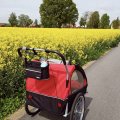 Kundebillede Cykelvogn/joggingvogn med støddæmpere - blå