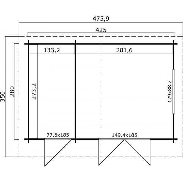 Friggebod Kelli 34 - 11,9 m² Friggebod Kelli 34 - 11,9 m²