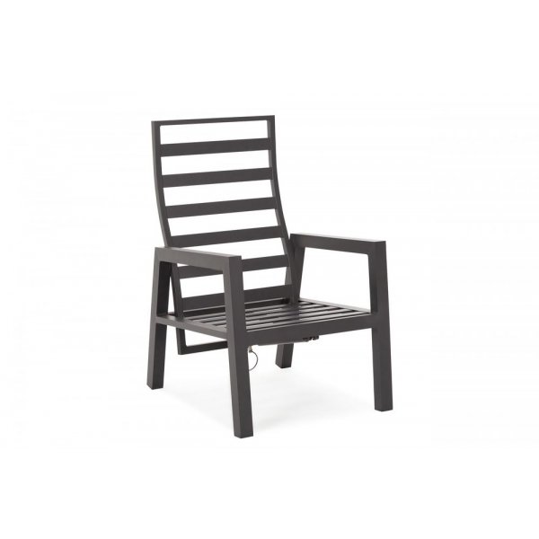 Solstol Morton med bord & fotpall - Mörkgrå/grå Solstol Morton med bord & fotpall - Mörkgrå/grå