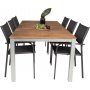 Salstad Spisegruppe (200x100)  Sort/Natur - 6 Stole