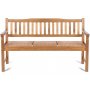 Bnk Lux - Trdgrdsbnk med uppfllbart bord (Acacia-tr)