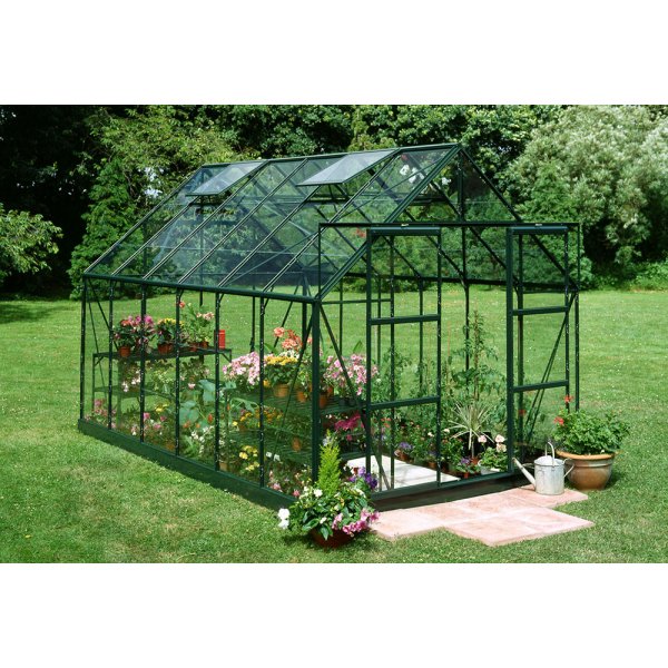 Växthus Magnum - 9,9 m² Grönt med härdat glas Växthus Magnum - 9,9 m² Grönt med härdat glas