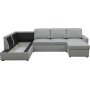 U-soffa b�ddsoffa T�rn� v�ndbar med f�rvaring - 304 cm - ljusgr�
