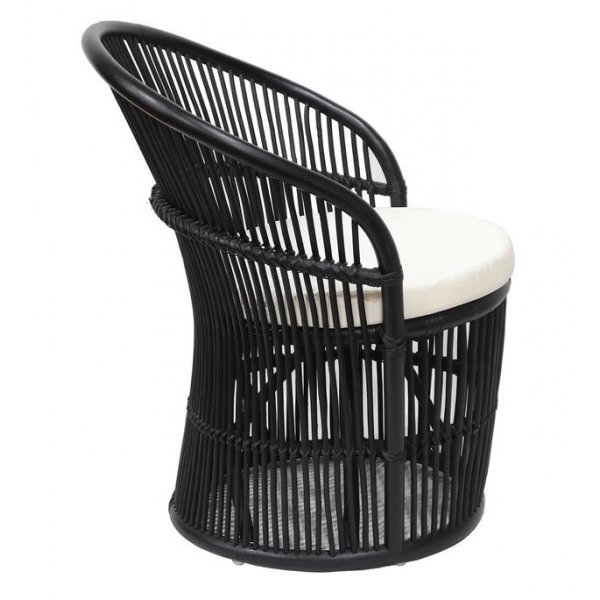 Narva fåtölj i rotting - Svart Narva fåtölj i rotting - Svart