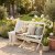 Tr�dg�rdsb�nk Utesoffa i Tr� 130 cm Vit Sittb�nk Utomhus - Knohult + M�belv�rd