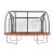 Rektangulær trampolin med sikkerhedsnet - 366 x 244 cm
