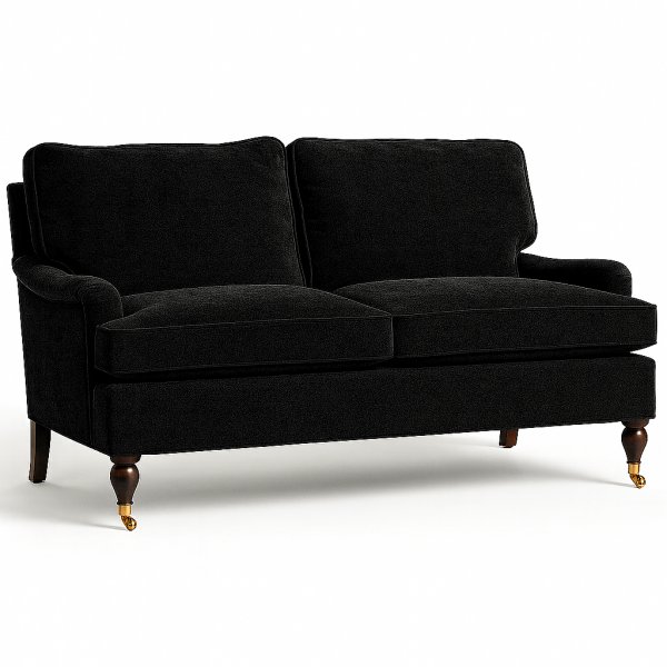 Howard Classic 3-sits soffa - Svart sammet