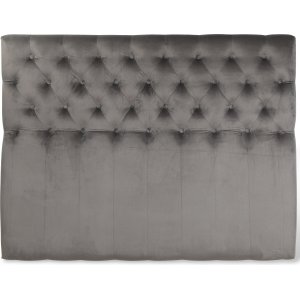 Anna s�nggavel med knappar 90 cm - Gr� sammet