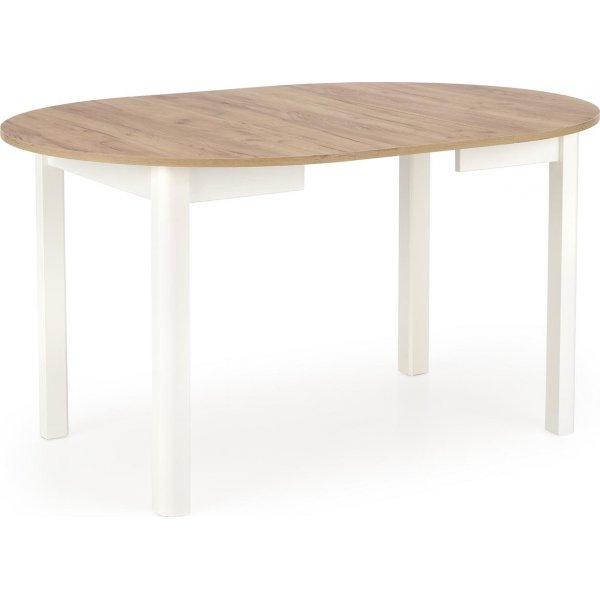 Matbord runt f�rl�ngningsbart ek/vit 102-142 cm - Berivan