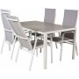 Ervalla Matgrupp (150x90) - Vit/Gr - 4 Stolar